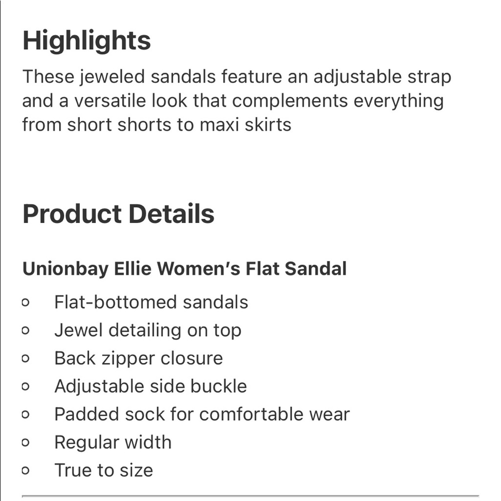 New! UNIONBAY Ellie Rhinestone Sandals - Picture 6 of 7